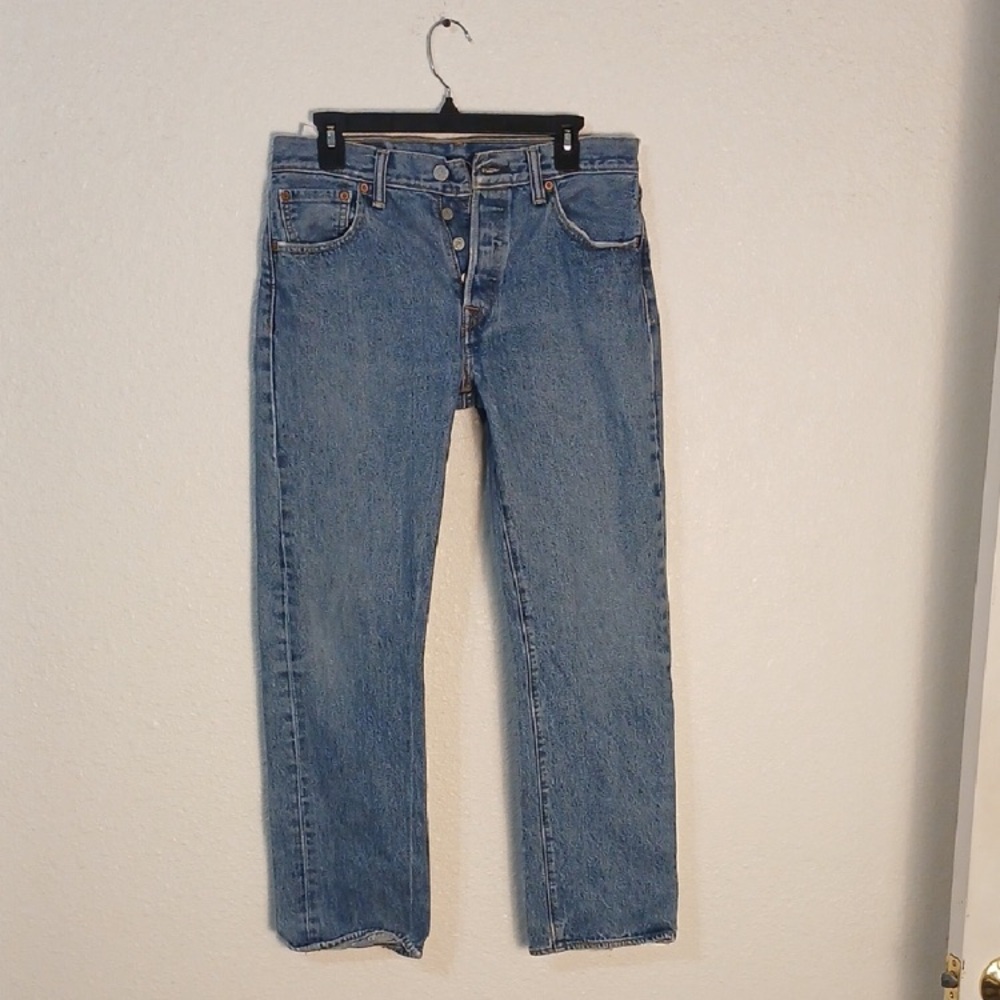 Levi's High Rise Straight Leg Denim Jeans